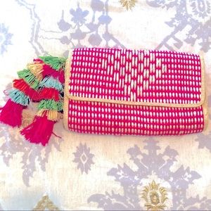 Mar Y Sol Woven Clutch